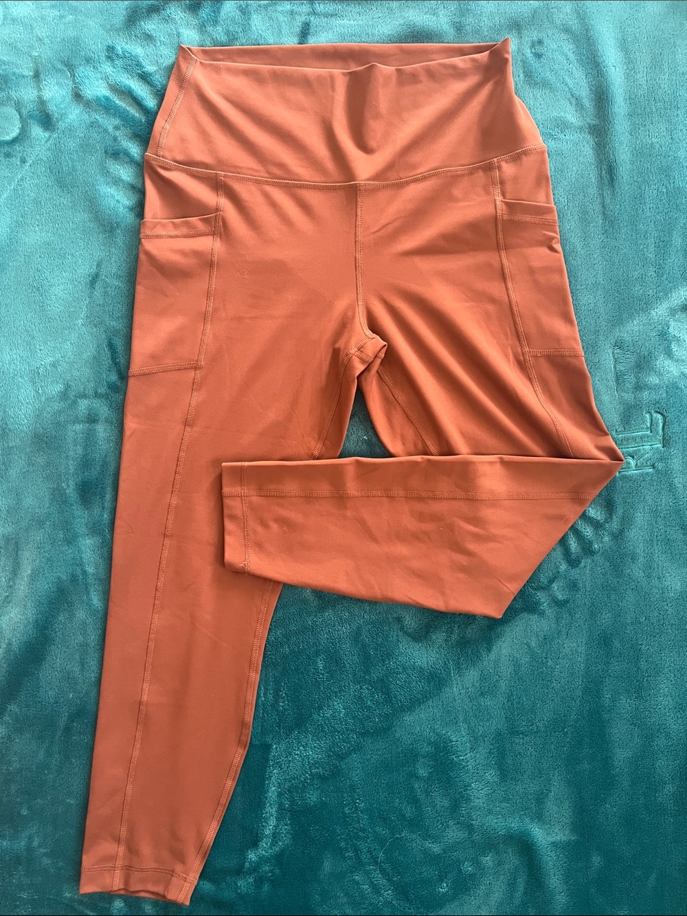 90 Degree By Reflex High-Waist Brownish Leggings with Side Pockets